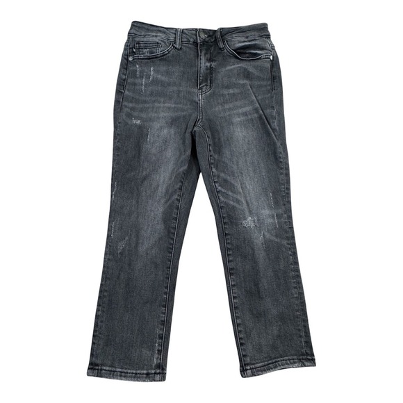 Judy Blue Denim - Judy Blue Jeans‎ Women's 3/26 Black Skinny Fit Capri Cropped Stretch Stone Wash